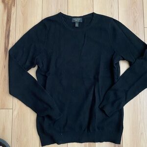 Charter Club Elegant Black Crew Neck Sweater